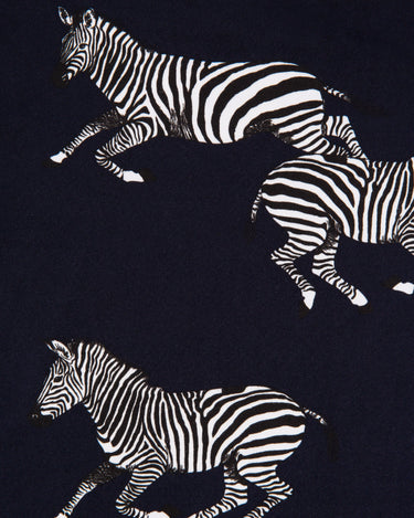 Kids' Navy Zebra Classic Pyjama Set